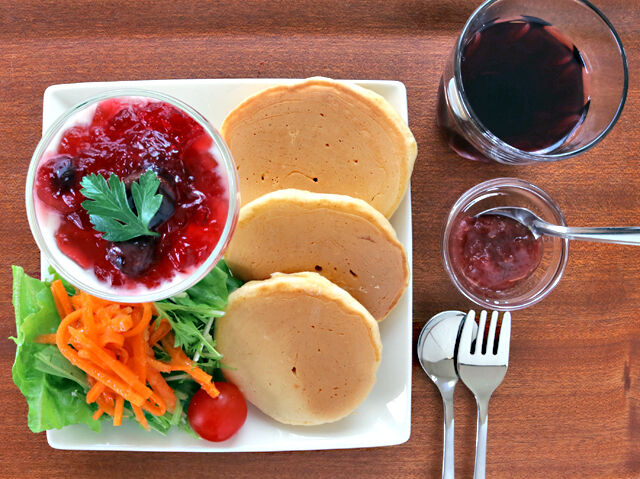 カラダにやさしい☆ジャムカフェのふわふわパンケーキ
