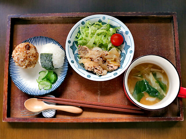 体喜ぶ和ランチ★湧水で育ったお米のふっくらおむすび