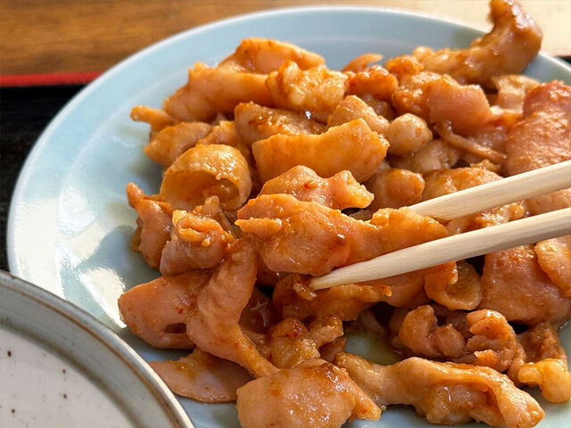 【芳賀町】ピリ辛の特製たれが絡み、ぷりっぷりのホルモン最高！（大衆食堂 ともゑ）