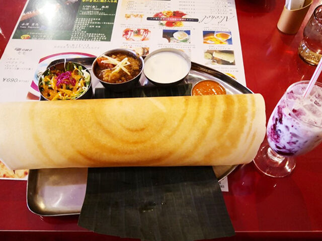 【宇都宮市】大きくてパリパリが魅力のドーサランチ（シャングリラ モティ）