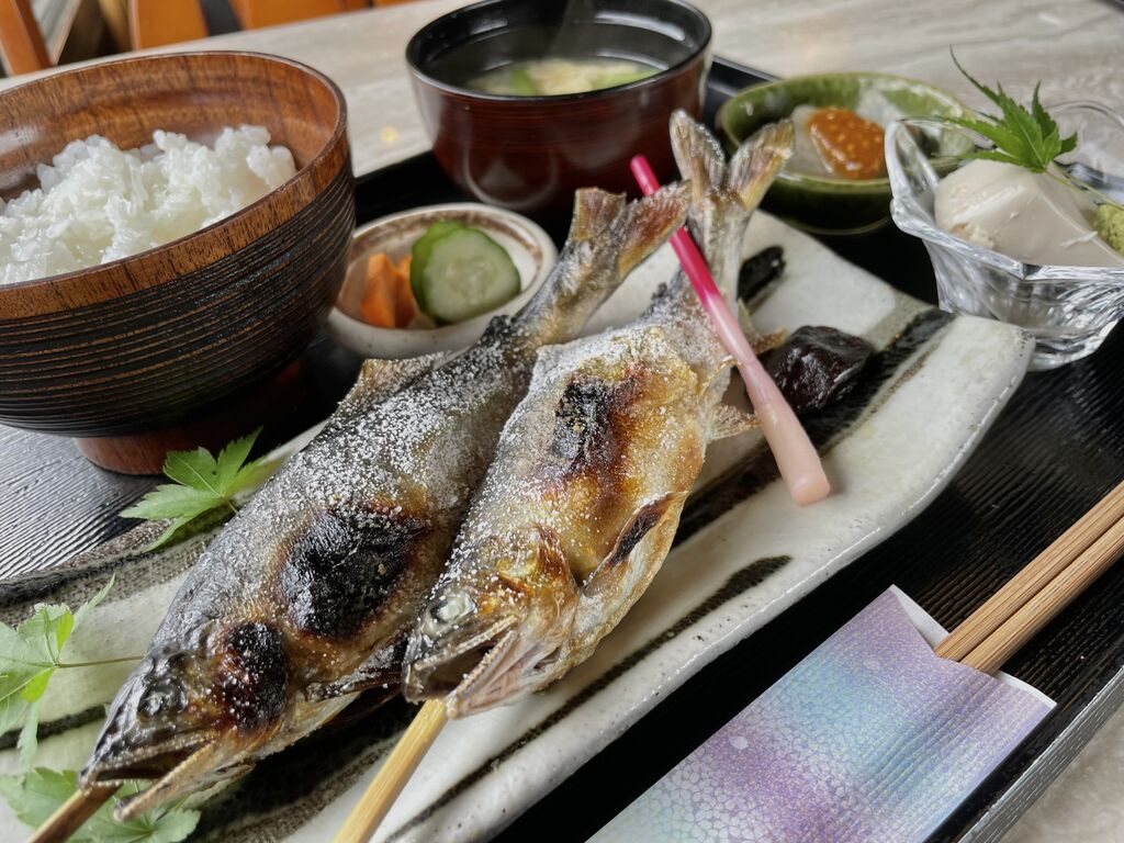 【那珂川町】鮎の塩焼き♪夏の名物定食（扇乃館）