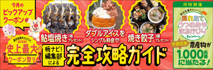 【宇都宮市史上最大の!?クーポン祭り】栃ナビ！編集部による、完全攻略ガイド