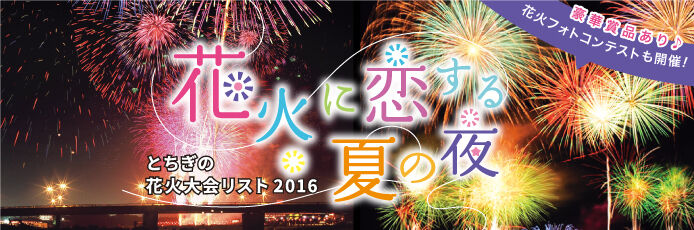 【紙トチ！】花火に恋する夏の夜　～とちぎの花火大会リスト2016～