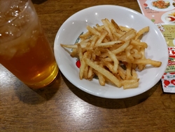 お友達とポテト...