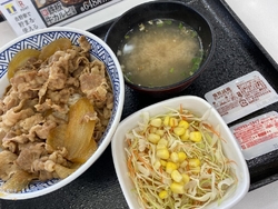 朝牛セットを食...