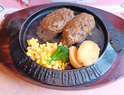 ハンバーグを食...