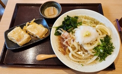 今日はうどんの...