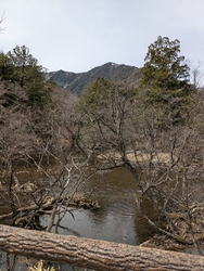 湯滝の落ち口手...