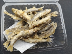 稚鮎の唐揚げに...