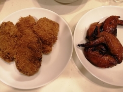 メンチカツと手...