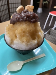 念願のかき氷を...