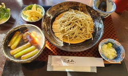 今日はお蕎麦の...