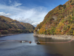 お隣の川治ダム...