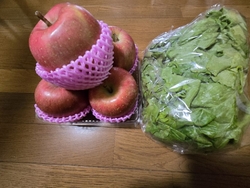 リンゴとレタス...