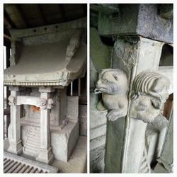 建物に囲まれた...