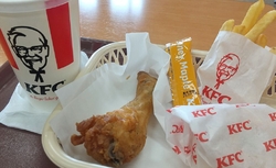 ランチでチキン...