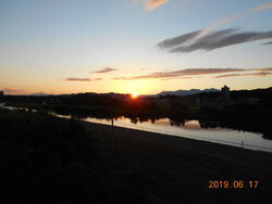 「夕日が美しい...