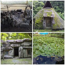 竪穴式住居と横...