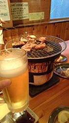 お誕生日に炭家...