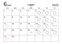 6月 営業日