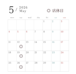 *5月の営業カレンダー*