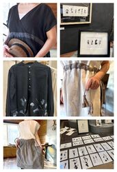 現在展示会中！リネン服＆墨象作品
