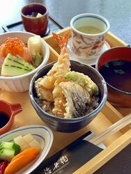 9/24.25の二味御膳は「上天丼＋サーモンいくら丼」！