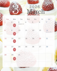 ＊3月の営業カレンダー＊