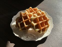 当店のワッフルはマーガリン不使用！