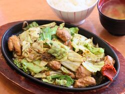 オリジナルメニュー！鶏ねぎ焼鉄板