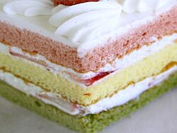 縁起の良い3色スポンジ・ひし形デコ